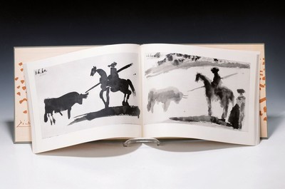 Jaime Sabartes: A los Toros mit Picasso, Verlag André Sauret Monte Carlo 1961, mit 4 (davon eine farbig) Lithographien, in deutscher Sprache, ...