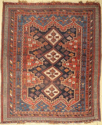 Afschar alt, Persien, um 1930, Wolle auf Wolle, ca. 195 x 157 cm, EHZ: 4