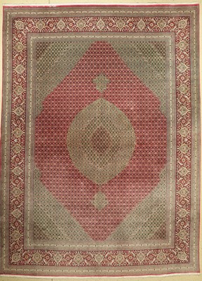 Täbriz fein, Persien, ca. 30 Jahre, Korkwolle mit Seide, ca. 406 x 300 cm, EHZ: 2
