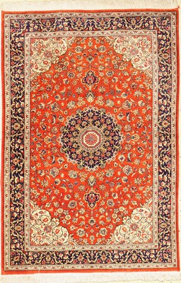 Ghom Seide fein, Persien, ca. 50 Jahre, reine Naturseide, ca. 153 x 104 cm, EHZ: 2
