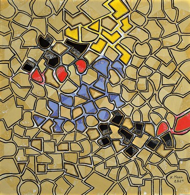Karin Maas, geb. 1952, Messen und Ausstellungen im In-und Ausland, Hier: "Sichtbar", Acryl/Lwd, rechts unten sign., dat. 2021, ca- 53x53 cm