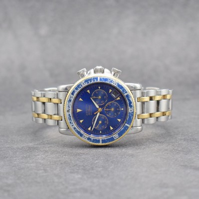 ZENITH El Primero Rainbow Herrenarmbanduhr mit Chronograph, Schweiz um 1995, Automatik, Edelstahl/Gold komb. inkl. orig. Gliederband m. dopp. ...