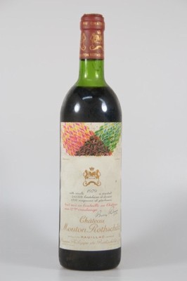 1 Flasche Chateau Mouton Rothschild, 1979, Baron Philippe de Rothschild, Paulliac, 75cl, into shoulder, orig. verkorkt, unverkostet