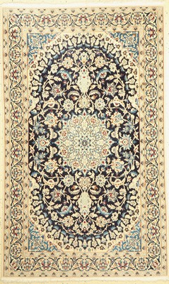 Nain fein(9 La), Persien, ca. 50 Jahre, Korkwolle mit Seide, ca. 208 x 128 cm, EHZ: 2
