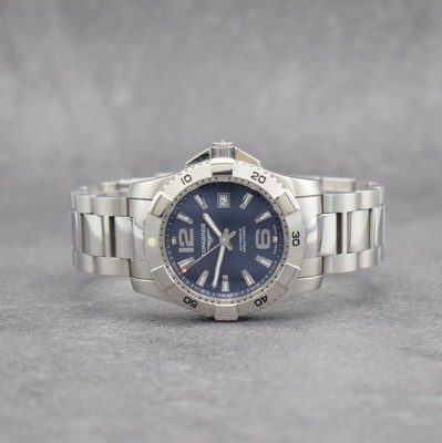 LONGINES Armbanduhr Hydro Conquest, Automatik, Ref. L3.649.4, Edelstahlgeh. inkl. Gliederband m. Faltschl. & Tauchverlängerung, Boden & Krone ...