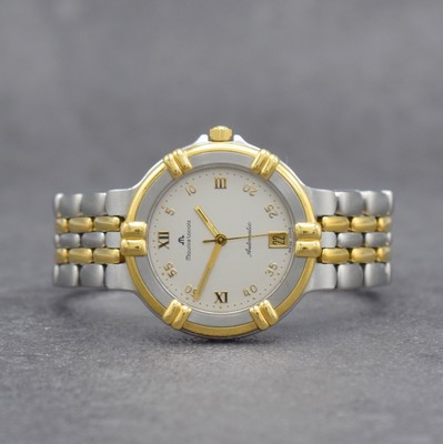 MAURICE LACROIX Herrenarmbanduhr Modell Calypso, Schweiz um 2000, Automatik, beids. vergl. Stahlgeh. z. T. verg., Boden aufgedr., Krone verschr., ...