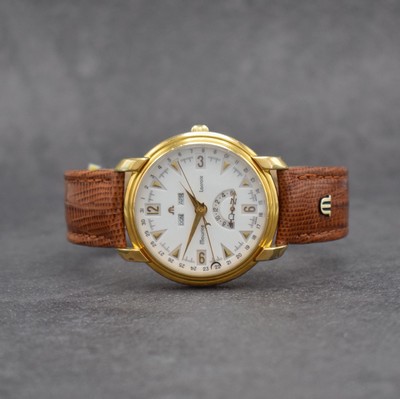MAURICE LACROIX Herrenarmbanduhr, Schweiz verk. lt. beil. Pap. 07/1992, Automatik, Ref. 44367, verg. Geh. beids. vergl., seitl. Korrekturdr., Boden & ...