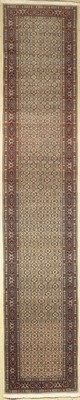 Mud Kork fein, Persien, ca. 40 Jahre, Korkwolle mit Seide, ca. 395 x 78 cm, EHZ: 2