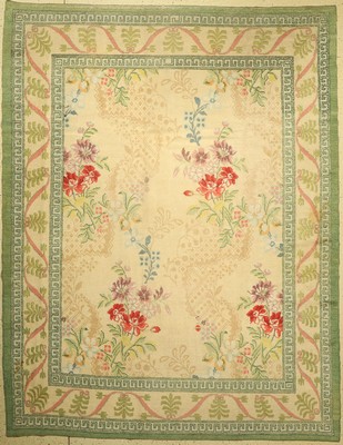 Madrid Wollteppich alt, Spanien, um 1920, Wolle auf Baumwolle, ca. 333 x 258 cm, EHZ: 3