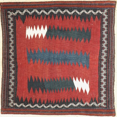 Afschar Sofreh alt, Persien, um 1930, Wolleauf Wolle, ca. 129 x 127 cm, EHZ: 2