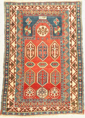 Borchalu Gebetsteppich, Kaukasus, Ende 19 Jhd, Wolle auf Wolle, ca. 123 x 88 cm, EHZ: 4