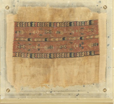 Koptisches Textil antik, Ägypten, 5 bis 11 n.Chr, Wolle, ca. 27 x 22 cm