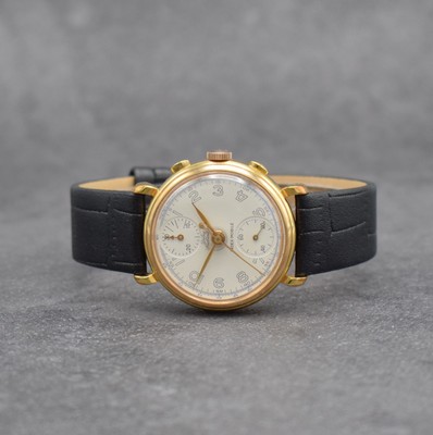 DUBEY & SCHALDENBRAND Schaltradchronograph Index-Mobile mit Semi-Rattrapante, Schweiz um 1990, Handaufzug, verg. Gehäuse, vers. Zifferbl. m. arab. ...