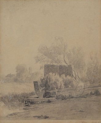 Philipp Röth, 1841 Darmstadt-1921 München, Bleistiftzeichnung auf Papier, rechts unten sign. Wessburg 75 Ph. Röth, ca. 22x19cm, leicht gebräunt, ...