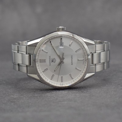TAG HEUER Herrenarmbanduhr Carrera, Automatik, Ref. WV2114, Edelstahlgeh. inkl. Gliederband m. Faltschl., beids. vergl., Boden verschr., silb. ...