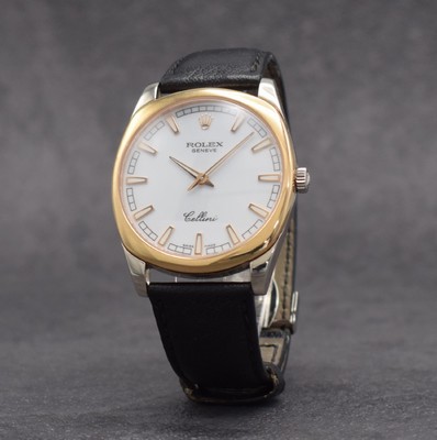 ROLEX Herrenarmbanduhr Serie Cellini Danaos Referenz 4243, Handaufzug, D-Serie, LC 100, WG/RG 750/000 inkl. orig. Lederband mit orig. WG 750/000 ...