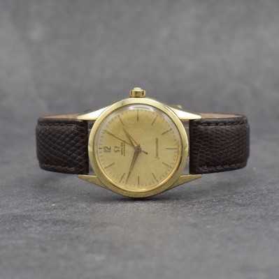 OMEGA Herrenarmbanduhr Seamaster, Automatik, Schweiz um 1958, Ref. 2802 14 SC, Edelstahl m. Goldhaube, Edelstahlboden aufgedr., silb. Zifferbl. m. ...