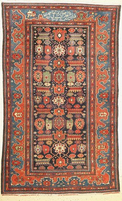 Malayer antik, Auftragsarbeit von Hazrat Ajal Akram Ahmad Khan, Persien,datiert 1312 (1890) ,Wolle geknüpft auf Baumwolle, ca, 2 15 x 133 cm, ...