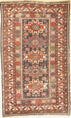 Schirwan antik fein, Kaukasus, Ende 19 Jhd,Wolle auf Wolle, ca. 206 x 126 cm, EHZ: 4