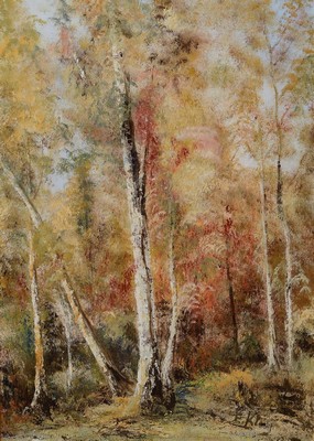 Eduard Klug, geb. 1924 Deidesheim, Herbstwald, Öl/Lwd, rechts unten signiert, ca. 70x50cm, R. ca. 81x61cm