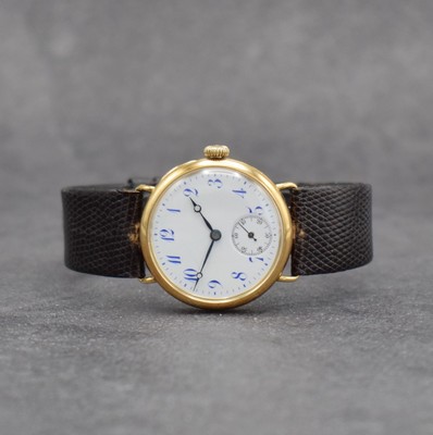 IWC seltene frühe Armbanduhr in GG 585/000, Schweiz um 1929, Handaufzug, Scharniergeh. m. Goldcuvette, Lünette aufgedr., Emailzifferbl. riss. m. ...