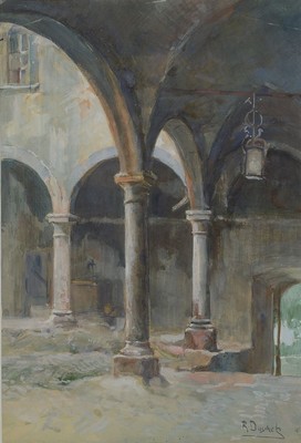 Richard Duschek, 1884 Neugarten-1959 Besigheim, Studium an der Akademie Berlin, Schüler von Kallmorgen und U. Hübner, hier: Castello di Toblino, ...