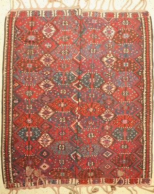Malatia Kelim,(Zwei Bahnig), Türkei, um 1920, Wolle auf Wolle, ca. 206 x 176 cm, EHZ: 2-3