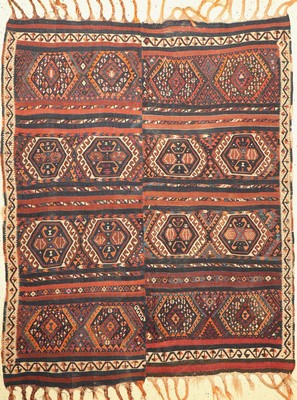 Malatia Kelim ,(Zwei Bahnig), Türkei, um 1910, Wolle auf Wolle, ca. 190 x 150 cm, EHZ: 2-3