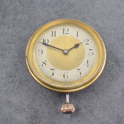 Reiseuhr mit 1/4 Std.-Repetition, Schweiz um 1920, Nickel Scharniergeh., vergl. Messing- Lünette, Rep.-Schieber b. 10, Transportgeh. fehlt, verg. ...