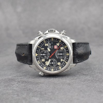 WENGER Armbandchronograph GST AIR, Automatik, Schweiz um 1995, Ref. 674.0648, Edelstahlgeh., Boden, Kronen & Drücker verschr., ab Herst. wasserd., ...