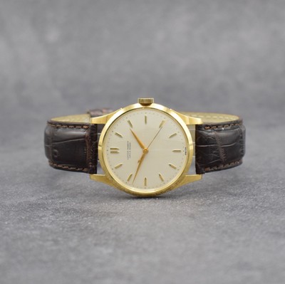 ULYSSE NARDIN Herrenarmbanduhr mit original Etui & original Zertifikat in GG 750/000, Schweiz verk. lt. Zertifikat 07/1954, Handaufzug, 2-teil. ...