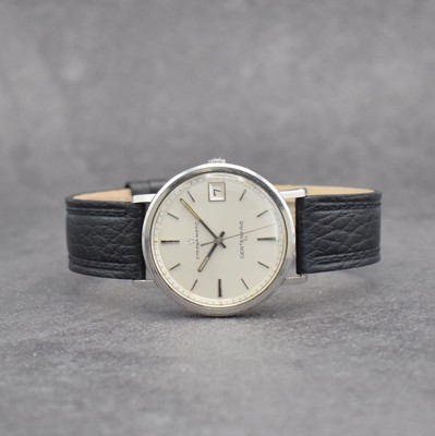 ETERNA-MATIC Centenaire 71 Herrenarmbanduhr Referenz 106 IVT, Schweiz 1970er Jahre, Automatik, Edelstahlgeh., Boden geschr., silb. Zifferbl. m. ...