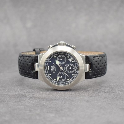 ENIGMA by Gianni Bulgari Herrenchronograph in Stahl, Schweiz um 2000, Automatik, beids. vergl. Geh., Boden & Krone verschr., orig. Faltschl., ...