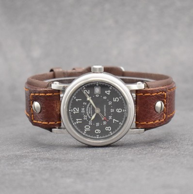 MÜHLE Glashütte/SA Nautische Instrumente Herrenarmbanduhr mit 2er Zeitzone, Deutschland um 2000, Automatik, Ref. M 13140, beids. vergl. & verschr. ...