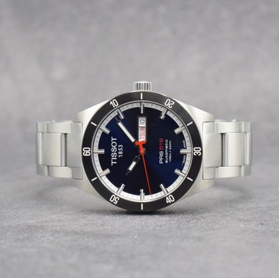 TISSOT PRS 516 Herrenarmbanduhr, Automatik, Schweiz um 2011, Ref. T044430A, Edelstahlgeh. inkl. Gliederband m. dopp. Faltschl., beids. vergl., Boden ...
