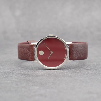 ZENITH Armbanduhr in Stahl Serie Museumswatch, Handaufzug, Ref. 21.0522.352, Schweiz um 1970, 2-teil. Gehäuse, Boden aufgedr., orig. Lederband m. ...