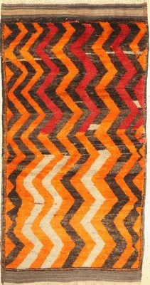 Schlafteppich alt, Türkei, um 1940, Wolle auf Wolle, ca. 192 x 100 cm, EHZ: 2
