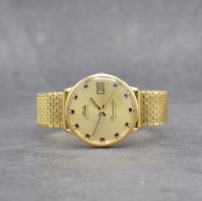 MIDO Chronometer Ocean Star seltene Herrenarmbanduhr in GG 585/000 im F B Gehäuse, Schweiz um 1970, Automatik, Ref. 5047, Monocoque-Geh., gold. ...