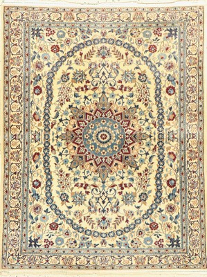 Nain fein, Persien, ca. 50 Jahre, Korkwollemit Seide, ca. 110 x 88 cm, EHZ: 2-3