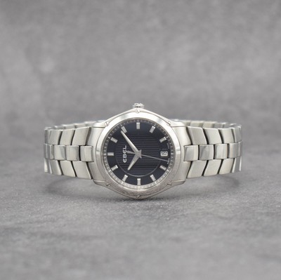 EBEL Classic Sport Damenarmbanduhr, quarz, Ref. E9954Q31, Edelstahlgeh. inkl. Gliederband m. dopp. Faltschl., schwarzes Zifferbl. m. aufges. ...