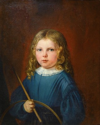 Cellevre, Jean Baptiste, Porträt eines Mädchen, Öl/Lwd, doubliert, rechts unten signiert und datiert 1838, partiell mit feinen Krakeluren, ca. ...