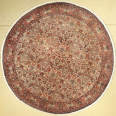 Seltener Runder Bidjar fein Persien, ca. 50 Jahre, Korkwolle, ca, 250 cm, ca. 500.000 Kn/qm, EHZ: 2