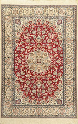Nain fein,(6 La), (Habibian), Persien, ca. 60 Jahre, Korkwolle mit Seide, ca. 192 x 130 cm, EHZ: 2