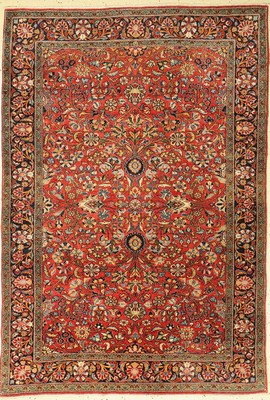 Us Re-Import Sarogh fein, Persien, um 1920-1930, Wolle auf Baumwolle, ca. 198 x 138 cm, EHZ: 2