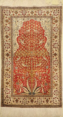 Kayseri Seide fein, Türkei, um 1960, reine Naturseide, ca. 154 x 93 cm, EHZ: 2