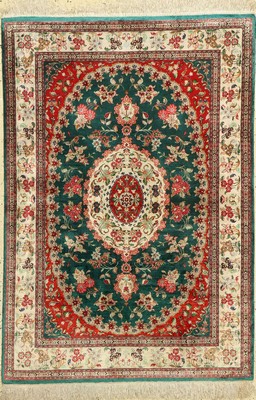 Ghom Seide fein, Persien, ca. 50 Jahre, reine Naturseide, ca. 148 x 102 cm, EHZ: 2