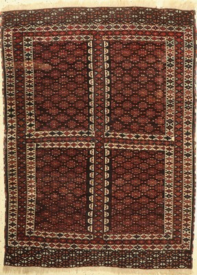 Yomuth Engsi antik, Turkmenistan, Ende 19 Jhd, Wolle auf Wolle, ca. 179 x 136 cm, EHZ: 3-4