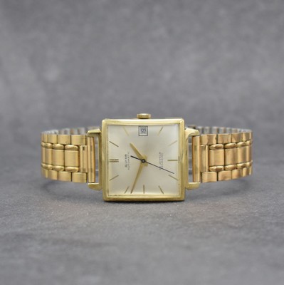 ANKER Herrenarmbanduhr in GG 585/000, Deutschland um 1960, Automatik, 2-teil. Geh., Boden aufgedr., verg. Gliederband später, silb. Zifferbl., ...