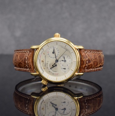 Jaeger-LeCoultre Geographique in GG 750/000, Schweiz um 1990, Automatik, 4-fach verschr. Geh. Ref. 169.1.92, Krone f. Weltzeit b. 10, ...