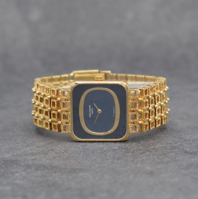 PATEK PHILIPPE feine & seltene Damenarmbanduhrin GG 750/000 Referenz 4183 1, Handaufzug, Schweiz 1970er Jahre, 2-teil. Geh., Boden aufgedr., ...
